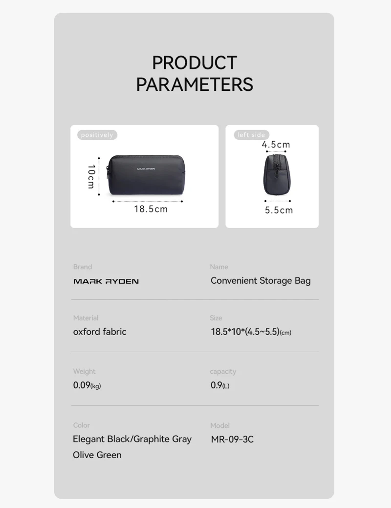 Toiletry Bag Nook MR09 Black