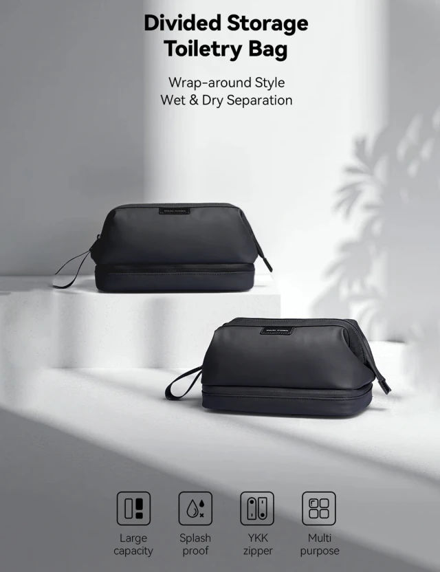 Mark Ryden Velo MR264 — divided storage toiletry bag wrap-around wet-dry separation