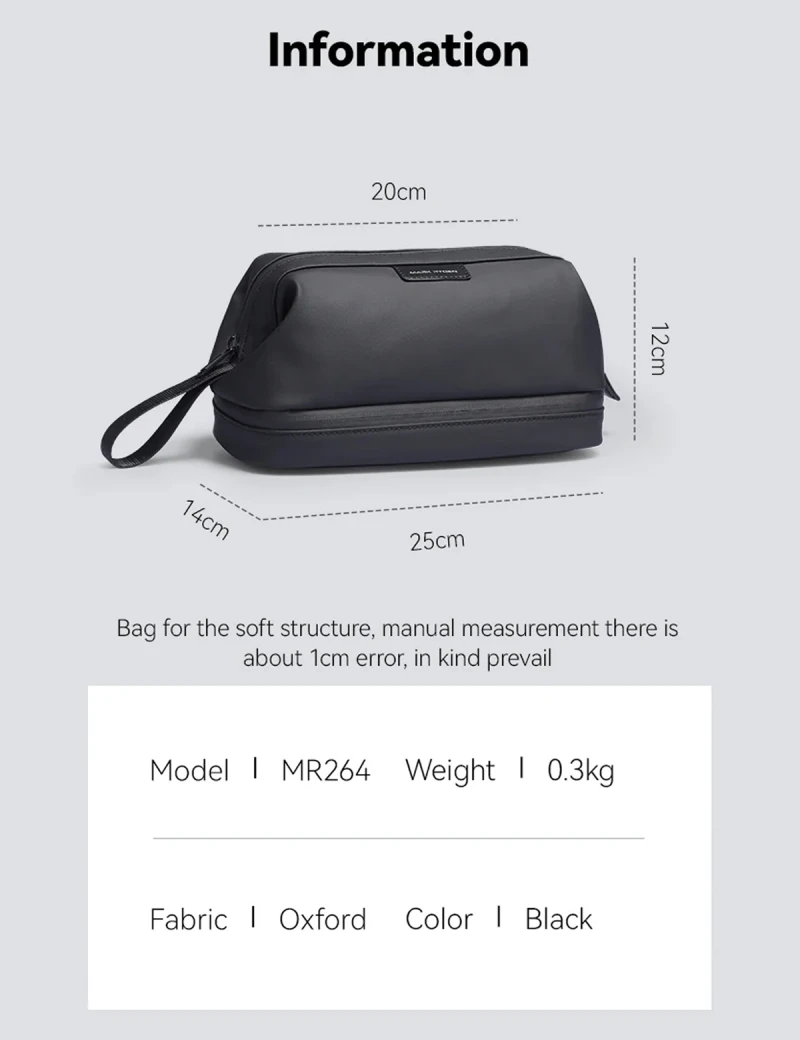 Travel Toiletry Bag Mark Ryden Velo MR264 Black