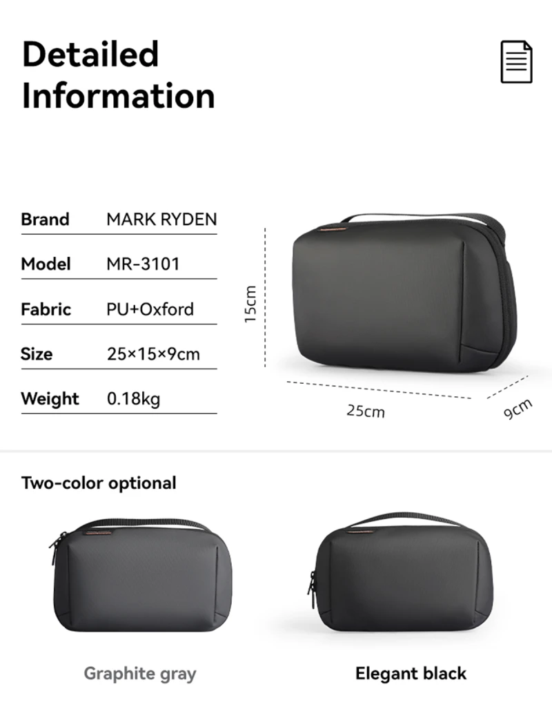 Toiletry Bag Maro MR3101 Black