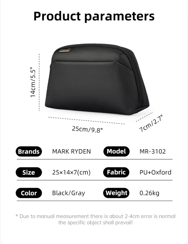 Toiletry Bag Kivo Black