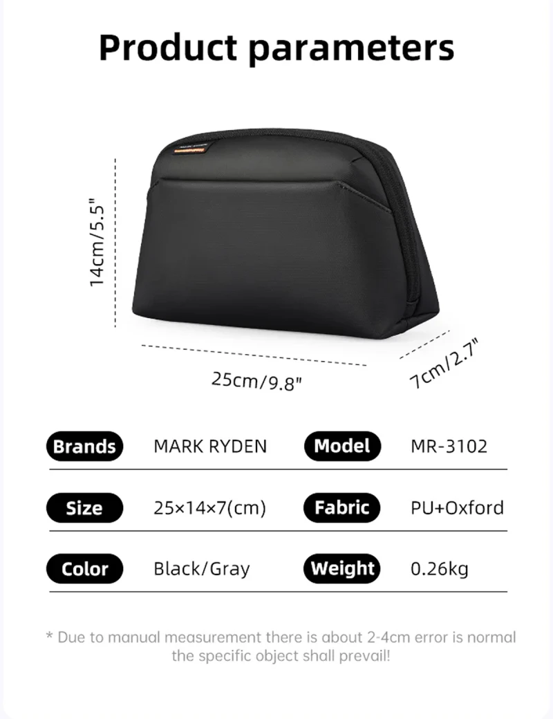 Toiletry Bag Kivo MR3102 Black