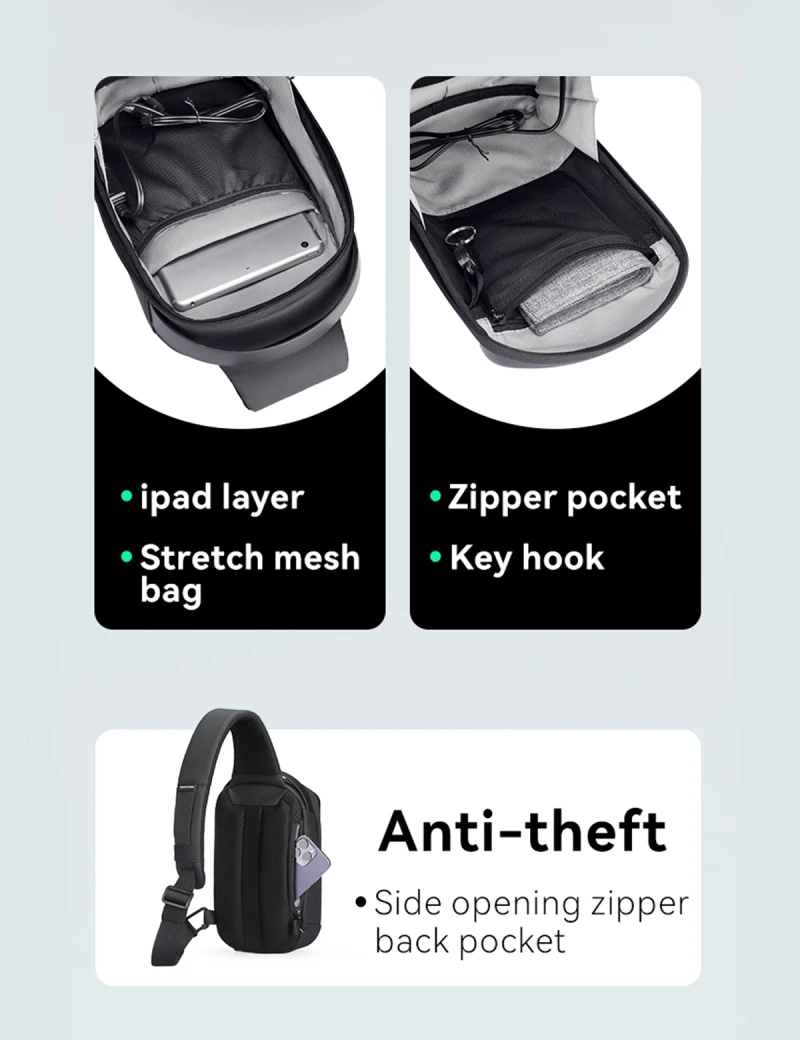 Backpack with one strap Mark Ryden Sata Black