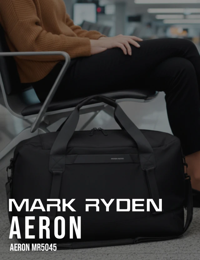 Mark Ryden Aeron MR-5045 black — placed on seat in airport lounge