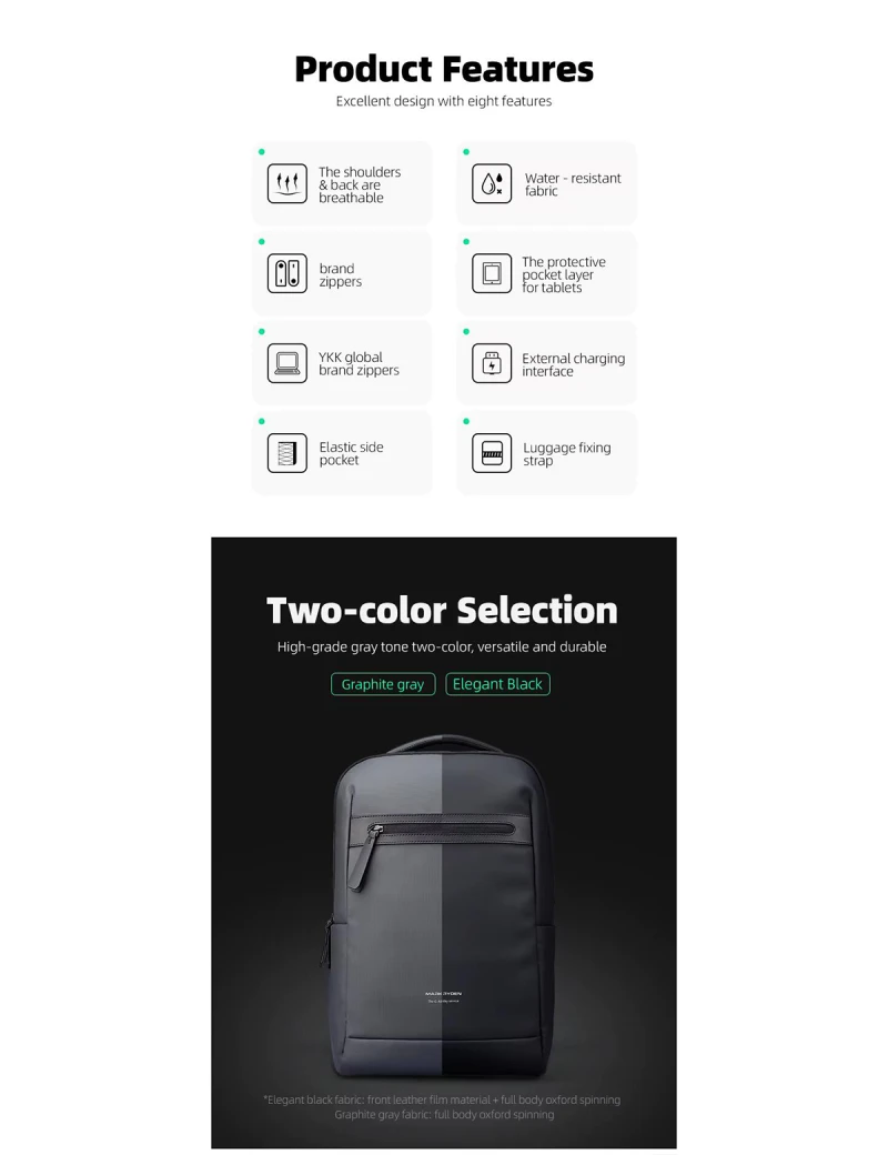 All Day Backpack Mark Omber Ryden Black