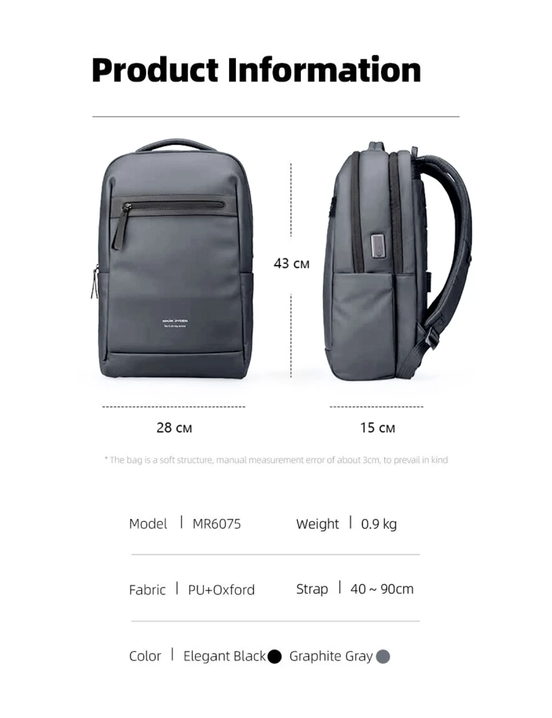 All Day Backpack Mark Omber Ryden Black