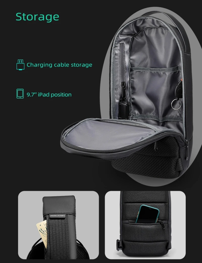 Backpack with one strap Mark Ryden Lexus Black