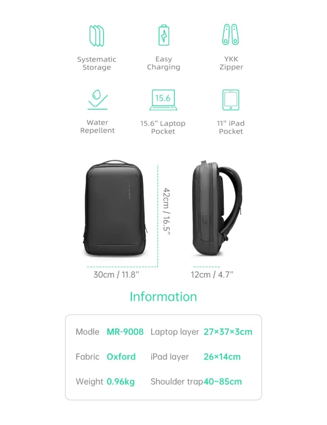 Backpack Mark Ryden Biz 15,6"-16" Grey