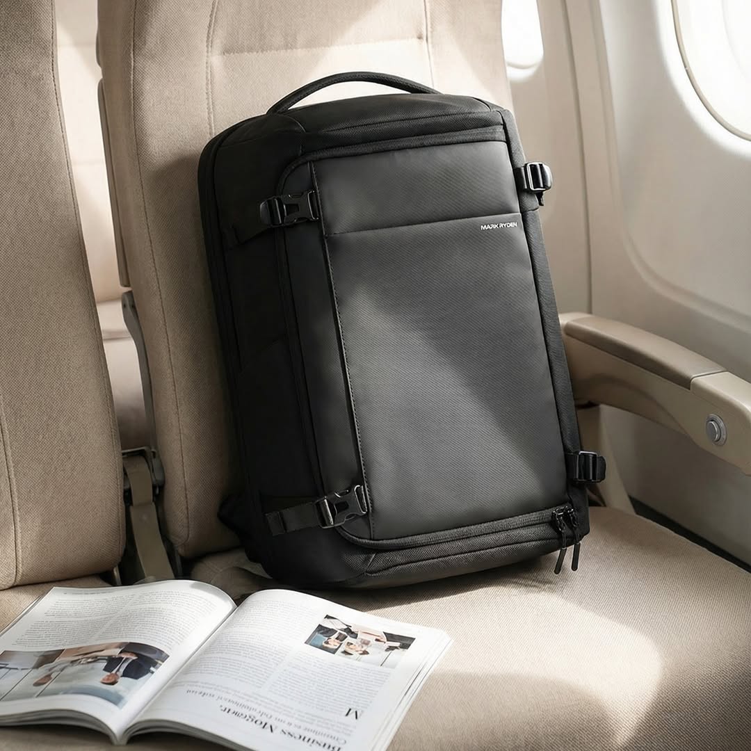 Carry-on backpack used as a lightweight travel option